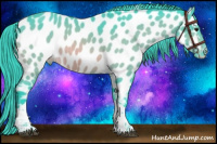 Horse Color:Watercolor Bay Tobiano Appaloosa 