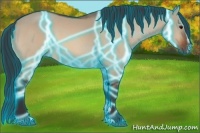 Horse Color:Thunderstruck Bay Dun Sabino 