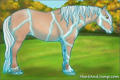 Horse Color:Thunderstruck Silver Amber Champagne Sabino Appaloosa 