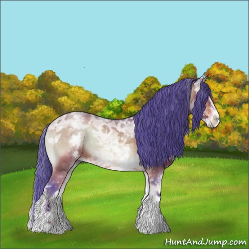 Horse Color:Watercolor White Spotted Bay Ice Onyx 