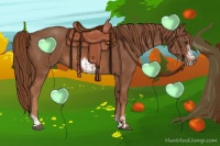 Horse Color:Chestnut  and Chestnut Frame 