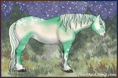 Horse Color:Watercolor White Spotted Silver Brown Chinchilla Ice Onyx 