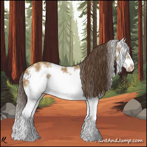 Horse Color:White Spotted Classic Cream Champagne Splash Frame 