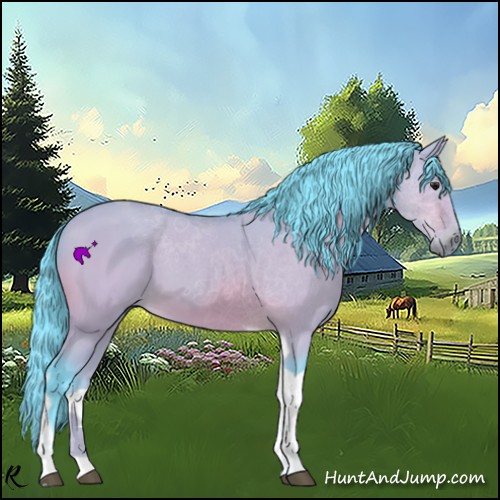 Horse Color:Watercolor Bay Dun Tobiano