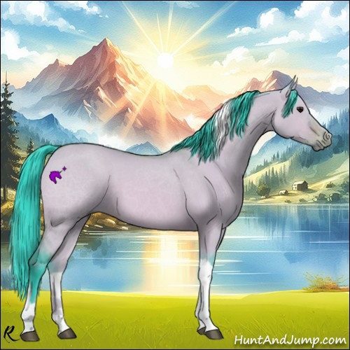 Horse Color:Watercolor Bay Dun Tobiano