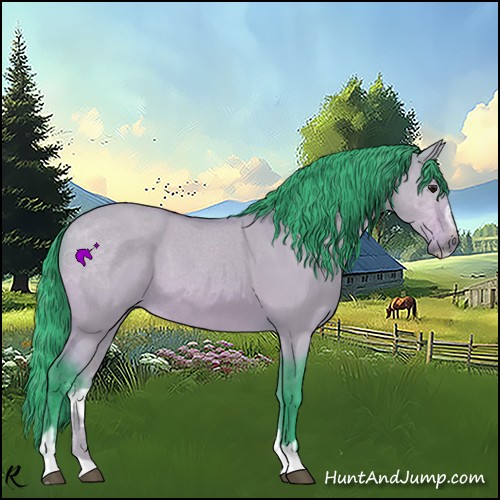 Horse Color:Watercolor Bay Dun Sabino Rabicano 