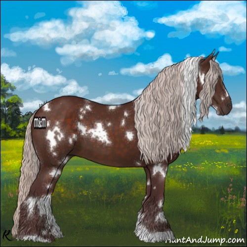 Horse Color:White Spotted Chocolate Silver Brown 