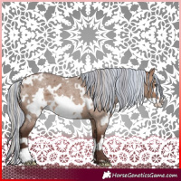 Horse Color:Painted White Spotted Silver Brown Roan Dun Frame