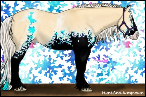 Horse Color:White Spotted Gold Cream Champagne Dun Splash 