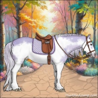 Horse Color:Watercolor Palomino Splash Frame 