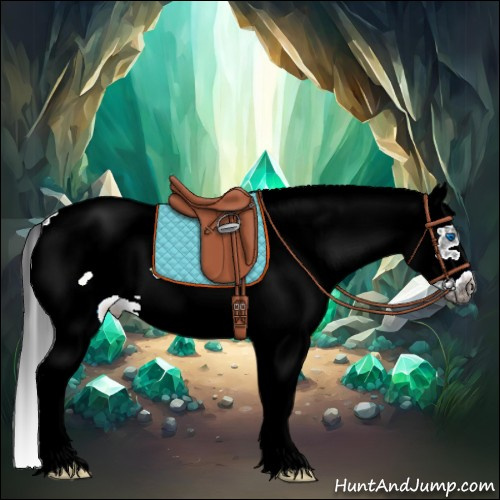 Horse Color:White Spotted Black Splash Frame