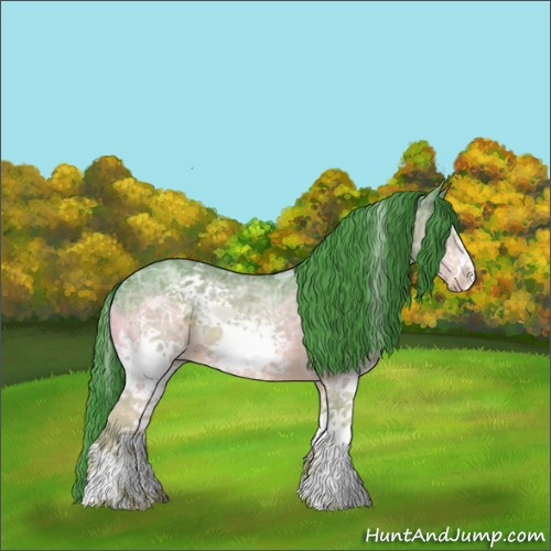 Horse Color:Watercolor White Spotted Brown Ice 