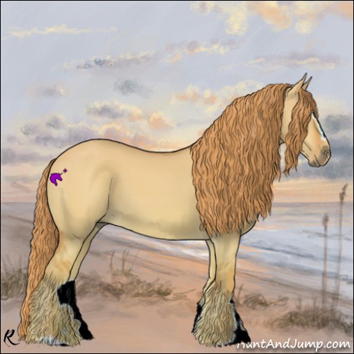 Horse Color:Watercolor Red Dun Sabino 