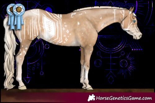 Horse Color:White Spotted Chocolate Palomino Pearl 