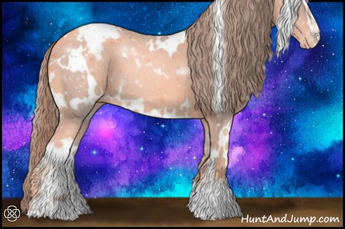 Horse Color:Watercolor White Spotted Gold Champagne Sabino Appaloosa 