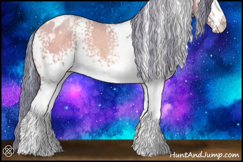 Horse Color:Watercolor White Spotted Sable Champagne Roan Appaloosa