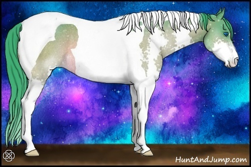 Horse Color:Watercolor Brown Roan Splash Tobiano Rabicano