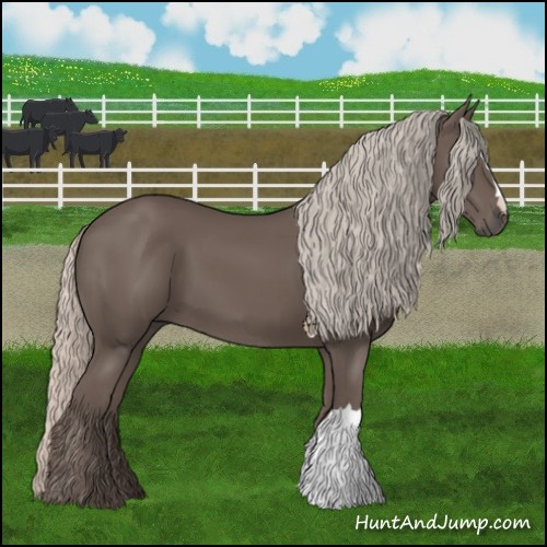 Horse Color:Silver Black 