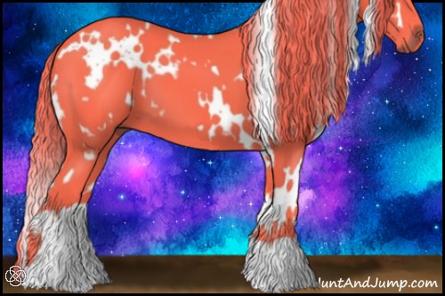 Horse Color:Watercolor White Spotted Liver Chestnut