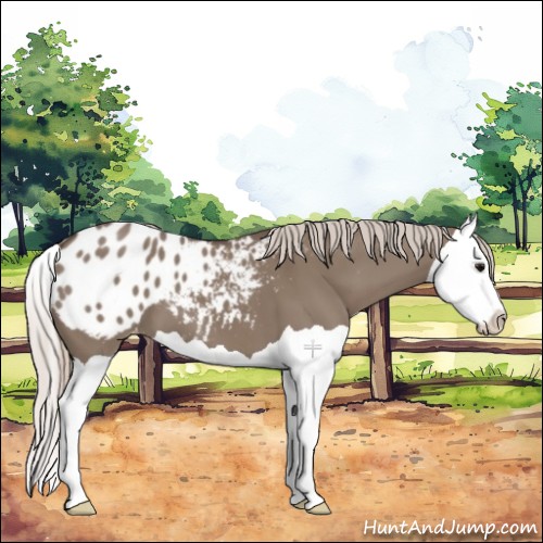 Horse Color:Silver Grullo Splash Appaloosa 