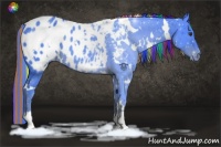 Horse Color:Painted Watercolor White Spotted Liver Chestnut Blanket 