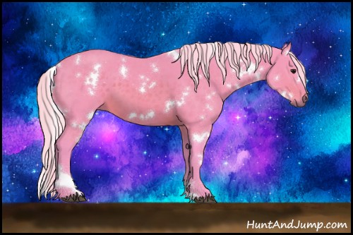 Horse Color:Watercolor White Spotted Silver Brown