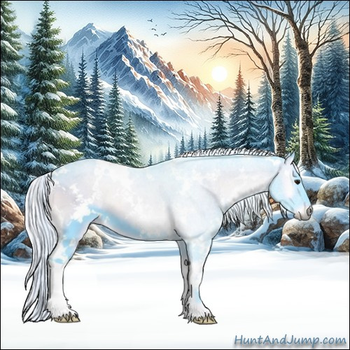 Horse Color:Watercolor White Spotted Silver Blue Onyx Chinchilla 