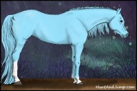 Horse Color:Watercolor Black Tobiano 