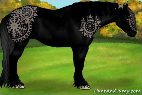 Horse Color:Void Grullo Splash Tobiano