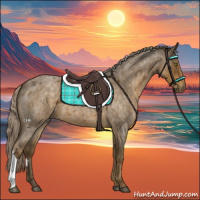 Horse Color:Chocolate Palomino Roan 