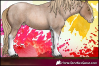 Horse Color:Liver Red Roan Pearl Tobiano Frame
