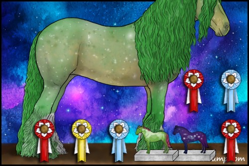 Horse Color:Watercolor Bay Roan 