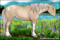 Horse Color:Chocolate Palomino Pearl Tobiano Frame and Chocolate Palomino Pearl Tobiano Frame