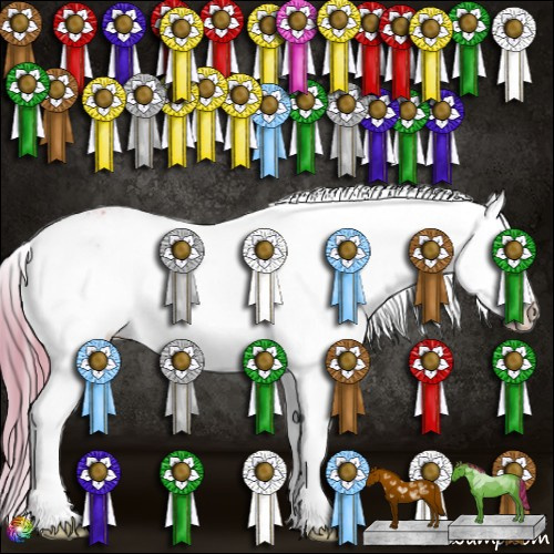 Horse Color:Watercolor Liver Chestnut Pearl Sabino Varnish