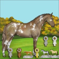 Horse Color:White Spotted Chocolate Palomino Sabino 