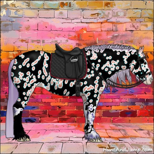 Horse Color:Watercolor Bay Near Leopard 