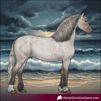 Horse Color:Silver Grullo Roan Mushroom Brindle 