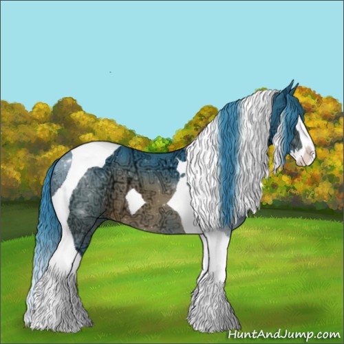 Horse Color:Watercolor Brown Ice Splash Tobiano 