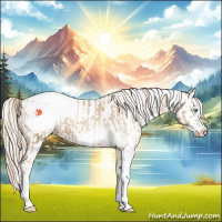 Horse Color:Chocolate Palomino Pearl Sabino Snowcap Rabicano  and Gold Cream Champagne Pearl Sabino Snowcap Rabicano 