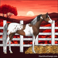 Horse Color:Bay Splash Tobiano Varnish 