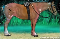 Horse Color:White Spotted Chocolate Palomino Tobiano 