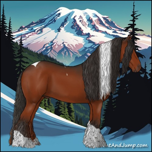 Horse Color:Liver Chestnut Tobiano 