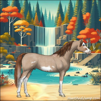 Horse Color:Red Dun Roan Splash Frame 