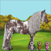 Horse Color:White Spotted Chocolate Silver Black Chinchilla 