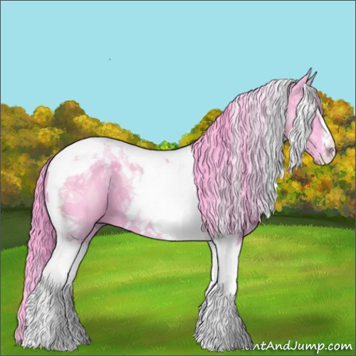 Horse Color:Watercolor Black Tobiano 