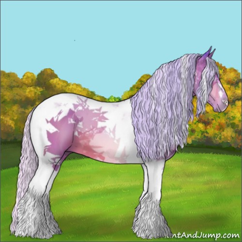 Horse Color:Watercolor Silver Bay Tobiano 
