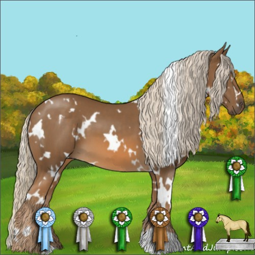 Horse Color:White Spotted Chocolate Palomino 