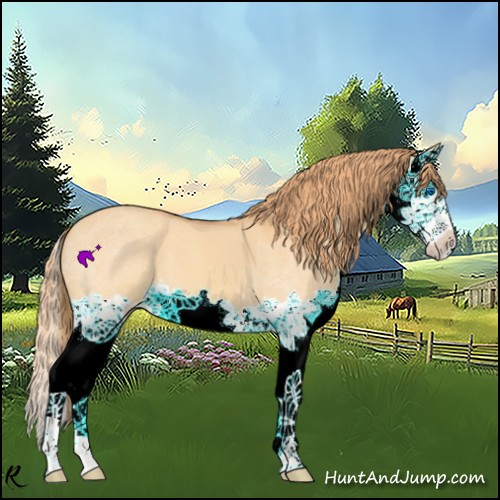 Horse Color:Watercolor Red Dun Splash 