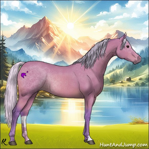 Horse Color:Watercolor Silver Bay