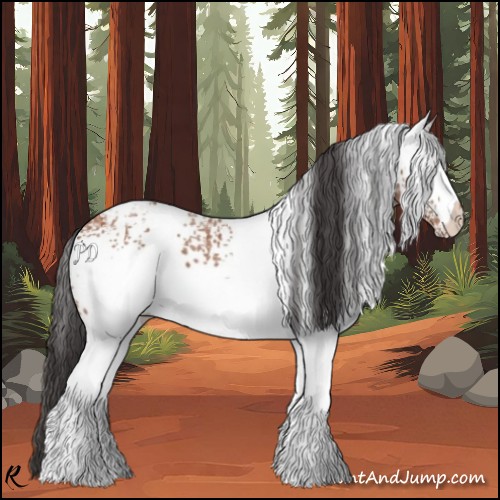 Horse Color:White Spotted Bay Ice 